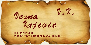 Vesna Kajević vizit kartica